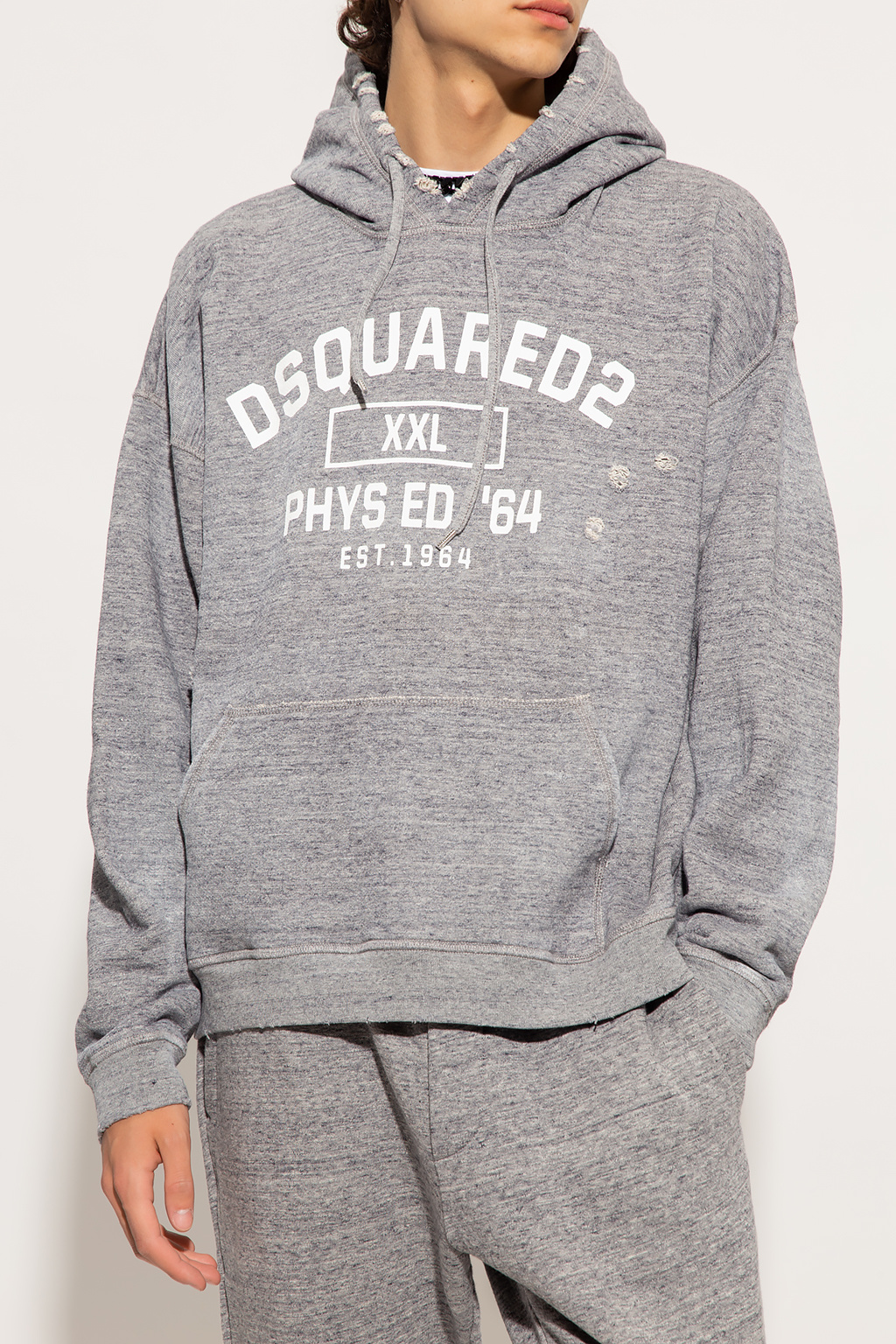 Grey dsquared hoodie on sale